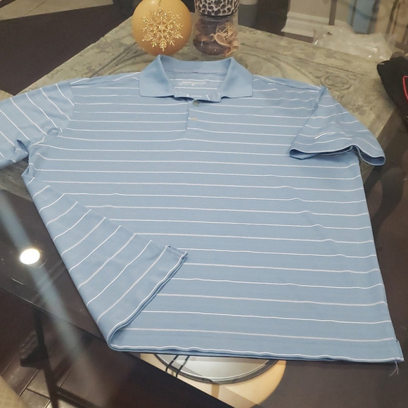 NIKE GOLF DRI FIT TECHNICAL POLO GOLF SHIRT BLUE AND WHITE LIKE NEW XL SIZE - Picture 1 of 7